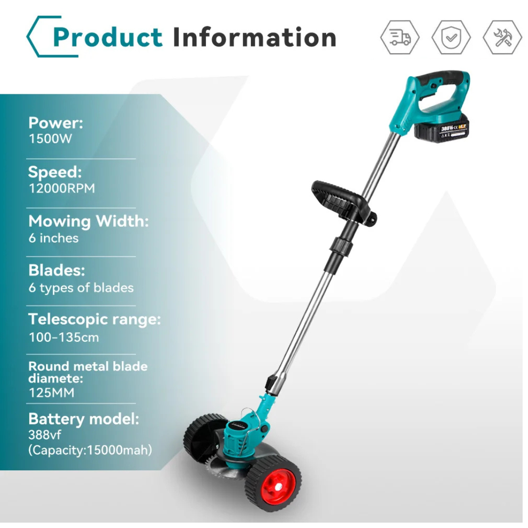 Electric Lawn Trimmer – YOFIDRA Cordless Garden Tool with 100–135cm Reach (Makita Compatible)
