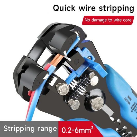 Automatic Wire Stripper & Multifunctional Cable Cutter – Precision Tool for Easy Stripping, Cutting & Crimping (0.2–6mm²)