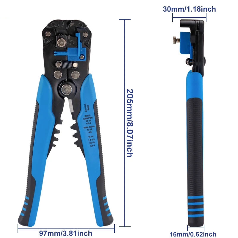 Automatic Wire Stripper & Multifunctional Cable Cutter – Precision Tool for Easy Stripping, Cutting & Crimping (0.2–6mm²)