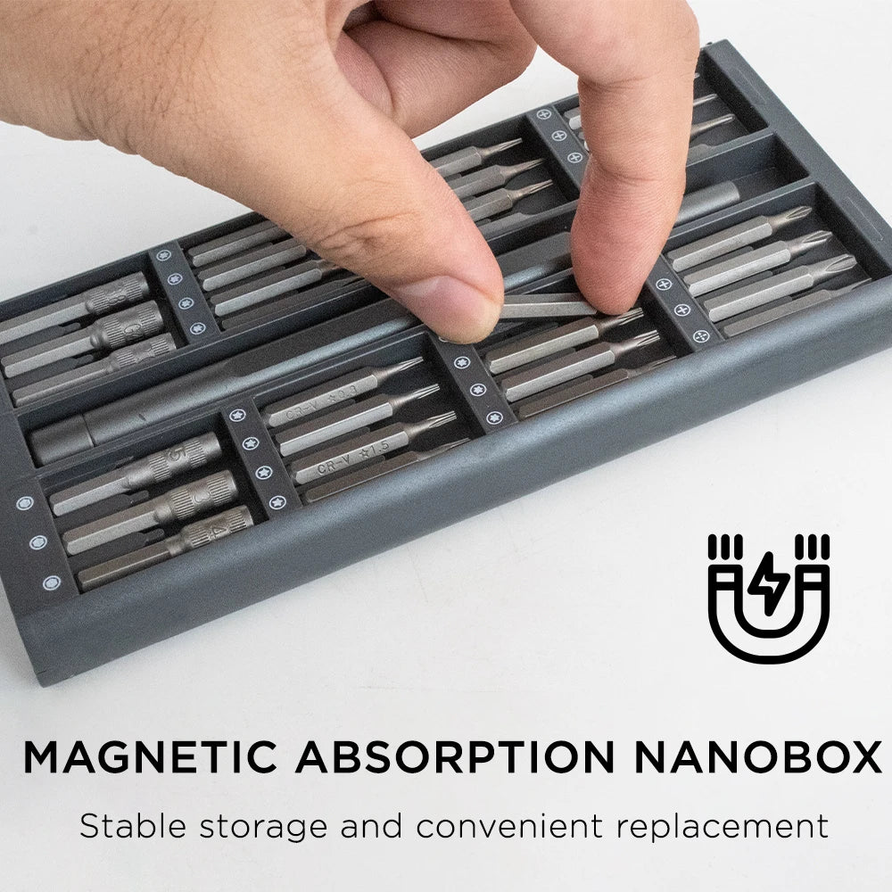 Professional Mini Screwdriver Kit – 25/63-in-1 Magnetic Bits for Phone & PC Repairs