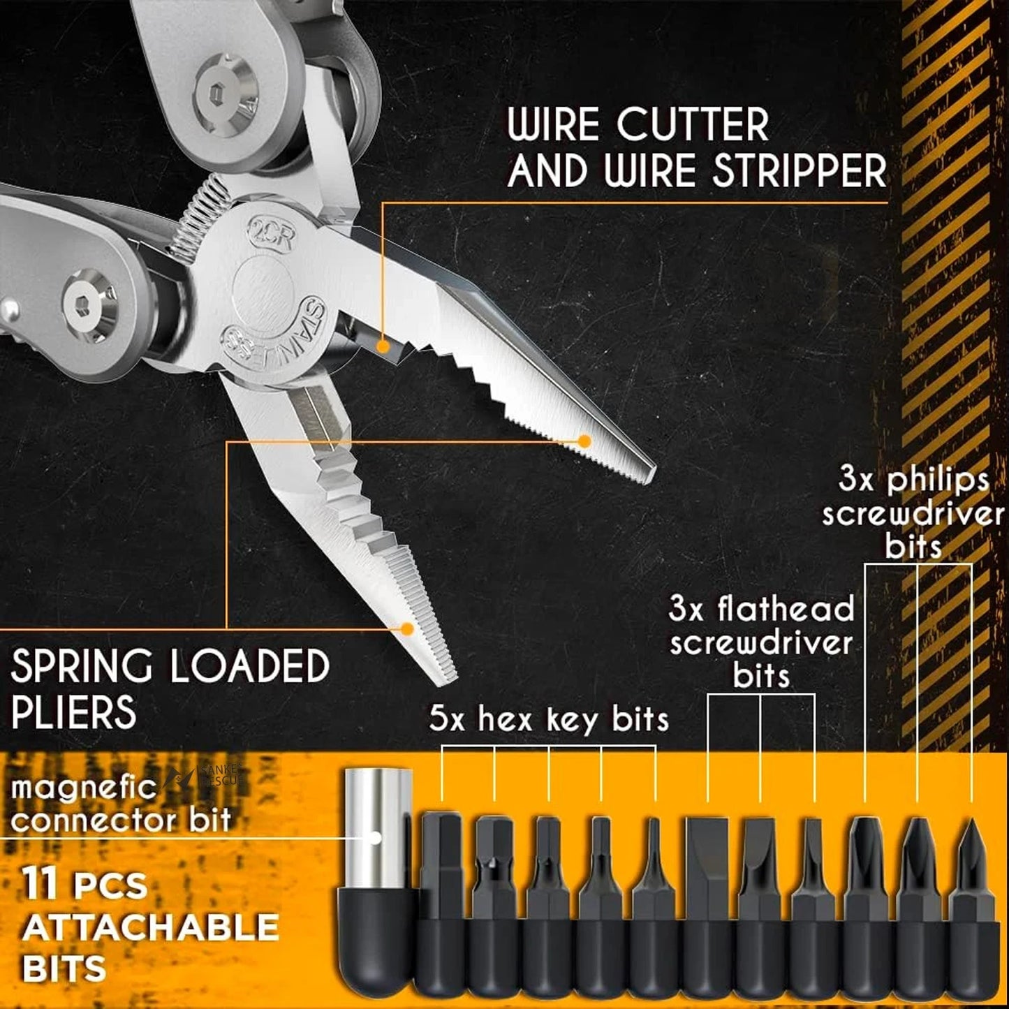 Pocket-Sized 24-in-1 Tool – Universal Multi-Pliers for Camping, Wiring & Quick Fixes