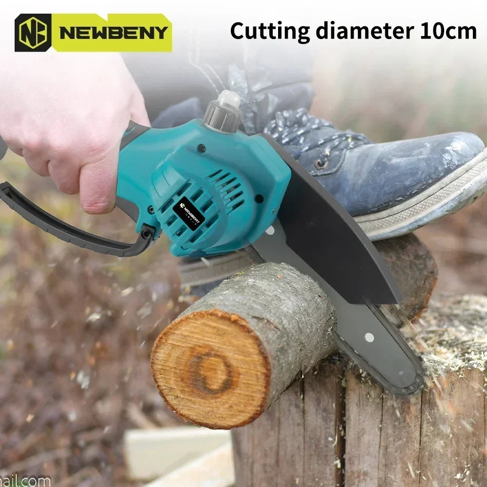 Brushless 6" Electric Chainsaw + 30mm Garden Pruner – Portable Set for DIY & Landscaping
