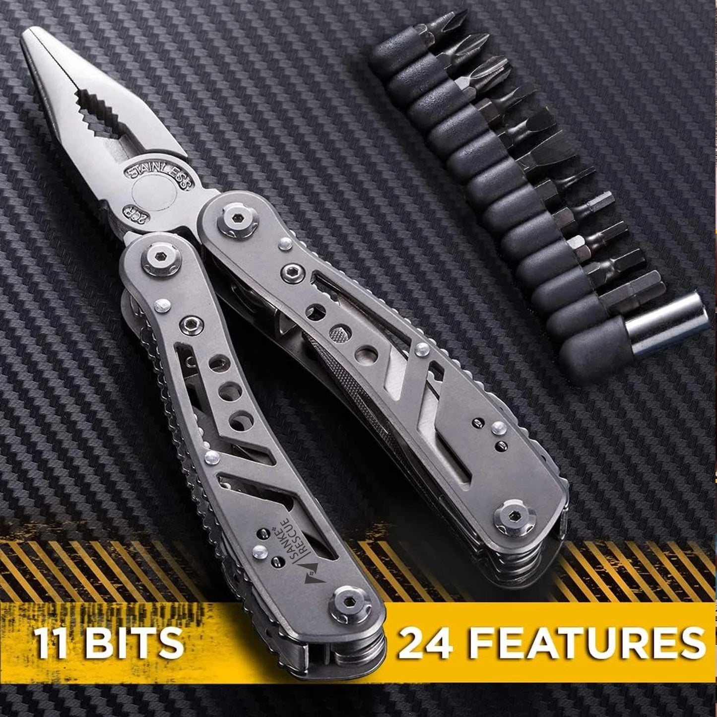 Pocket-Sized 24-in-1 Tool – Universal Multi-Pliers for Camping, Wiring & Quick Fixes