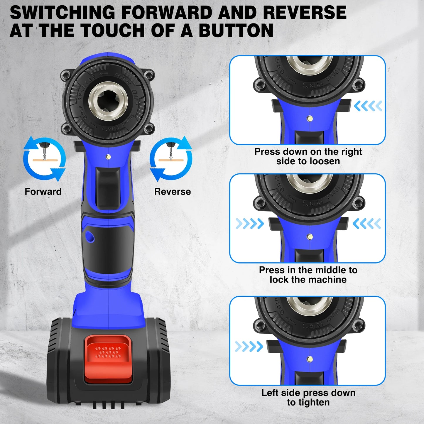 Cordless Drill & Screwdriver Kit – 45Nm Power, LED Light, Ideal for Home & Garden DIY