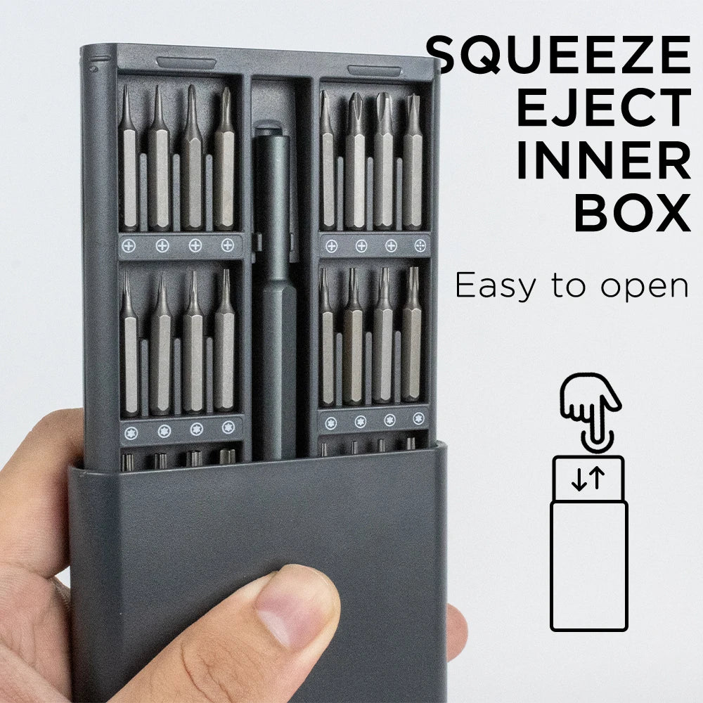 Professional Mini Screwdriver Kit – 25/63-in-1 Magnetic Bits for Phone & PC Repairs