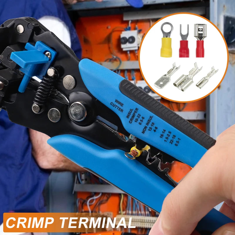 Automatic Wire Stripper & Multifunctional Cable Cutter – Precision Tool for Easy Stripping, Cutting & Crimping (0.2–6mm²)