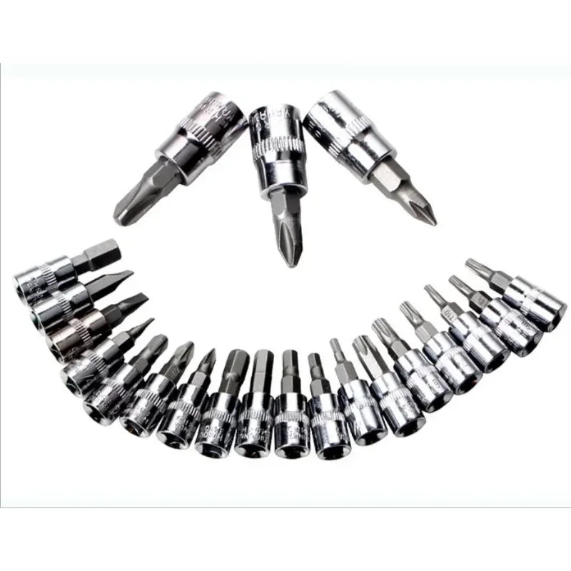 46-Piece Socket & Ratchet Wrench Set – Professional 1/4" Drive for Car Maintenance