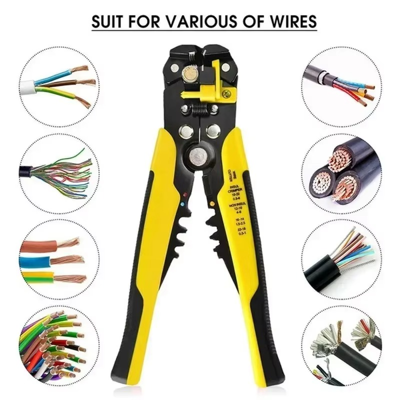 Automatic Wire Stripper & Multifunctional Cable Cutter – Precision Tool for Easy Stripping, Cutting & Crimping (0.2–6mm²)