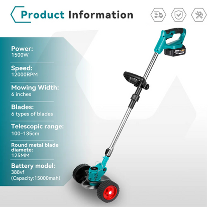 Electric Lawn Trimmer – YOFIDRA Cordless Garden Tool with 100–135cm Reach (Makita Compatible)