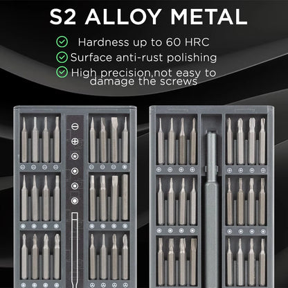 Professional Mini Screwdriver Kit – 25/63-in-1 Magnetic Bits for Phone & PC Repairs